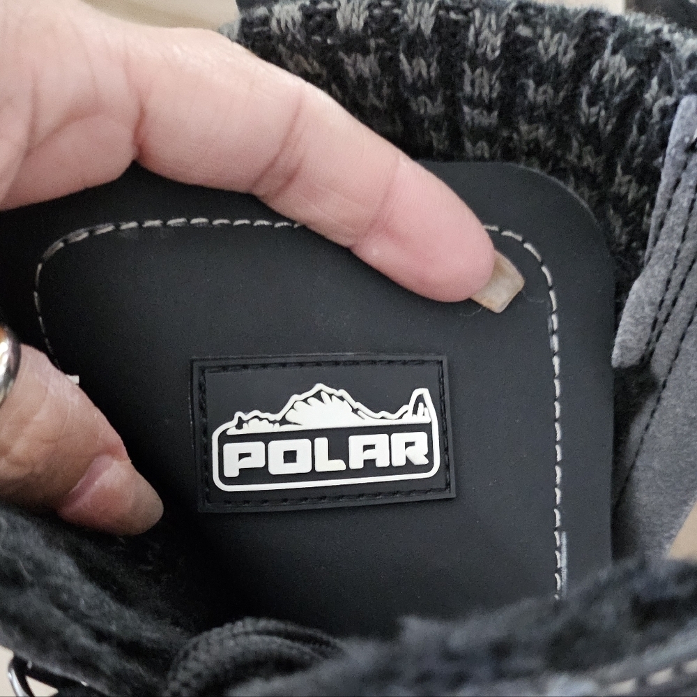 Polar Products Winter Snow Boots Women's Size 7 Black Quilted Lace Up Insulated. - Picture 8 of 11